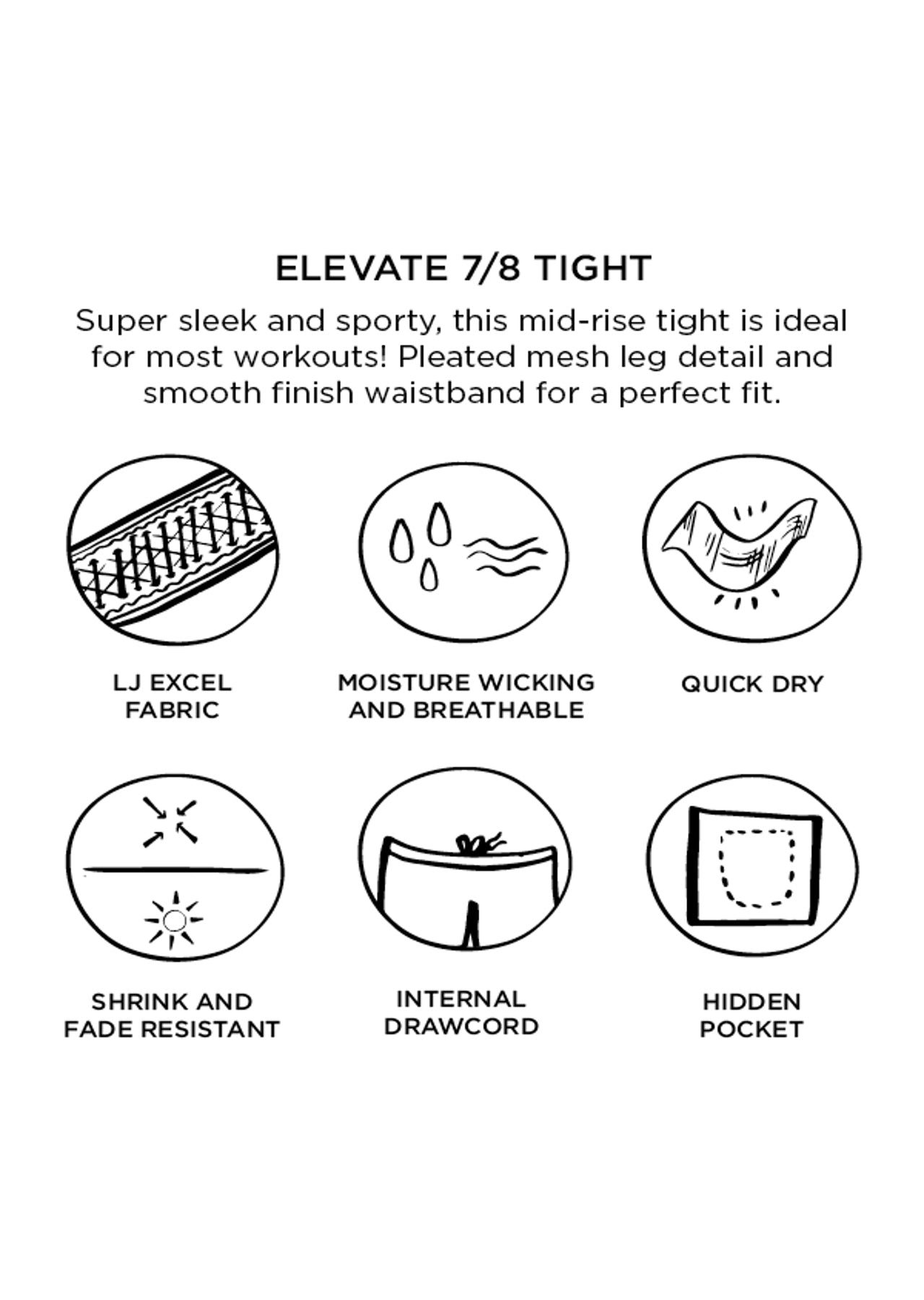 Lorna Jane Elevate 7/8 Tight - Black