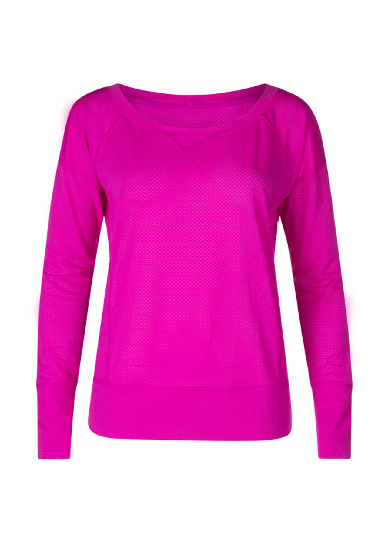 Lorna Jane Ella L/Slv Excel Top - Electric Pink