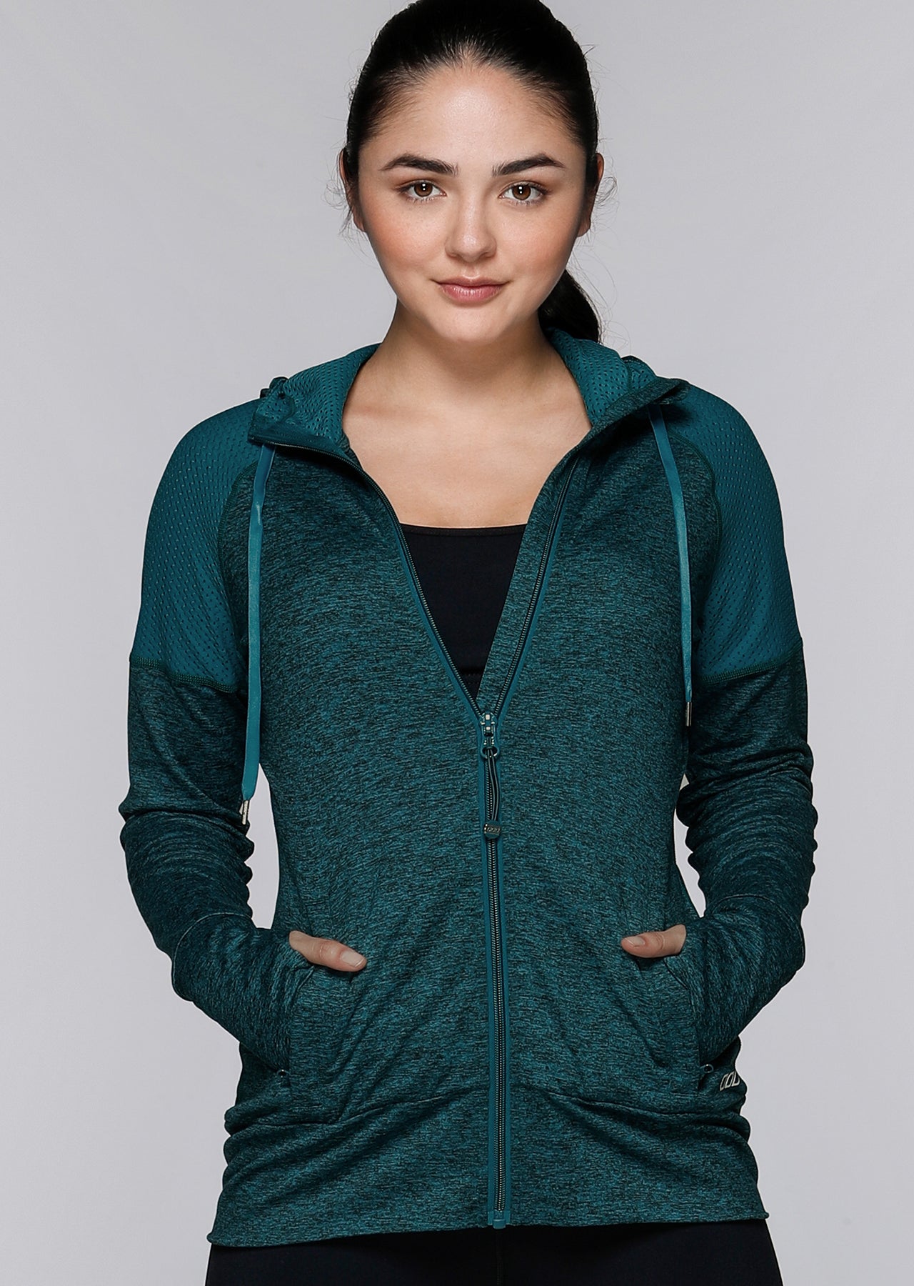 Lorna Jane Embrace L/Slv Maxum - Everteal Marl