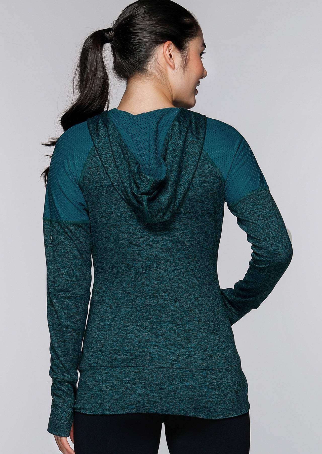 Lorna Jane Embrace L/Slv Maxum - Everteal Marl