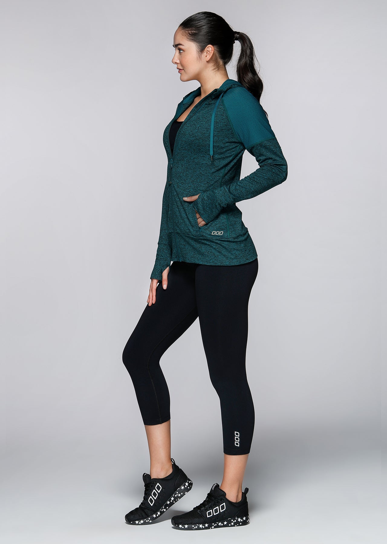 Lorna Jane Embrace L/Slv Maxum - Everteal Marl