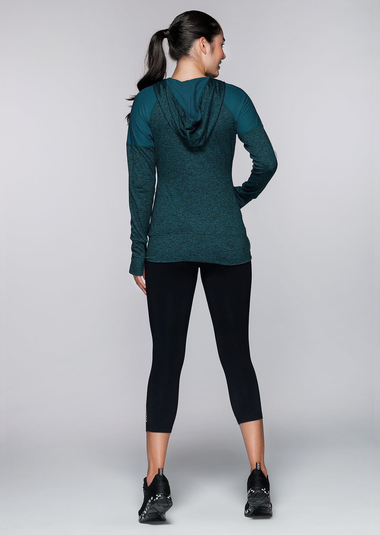 Lorna Jane Embrace L/Slv Maxum - Everteal Marl
