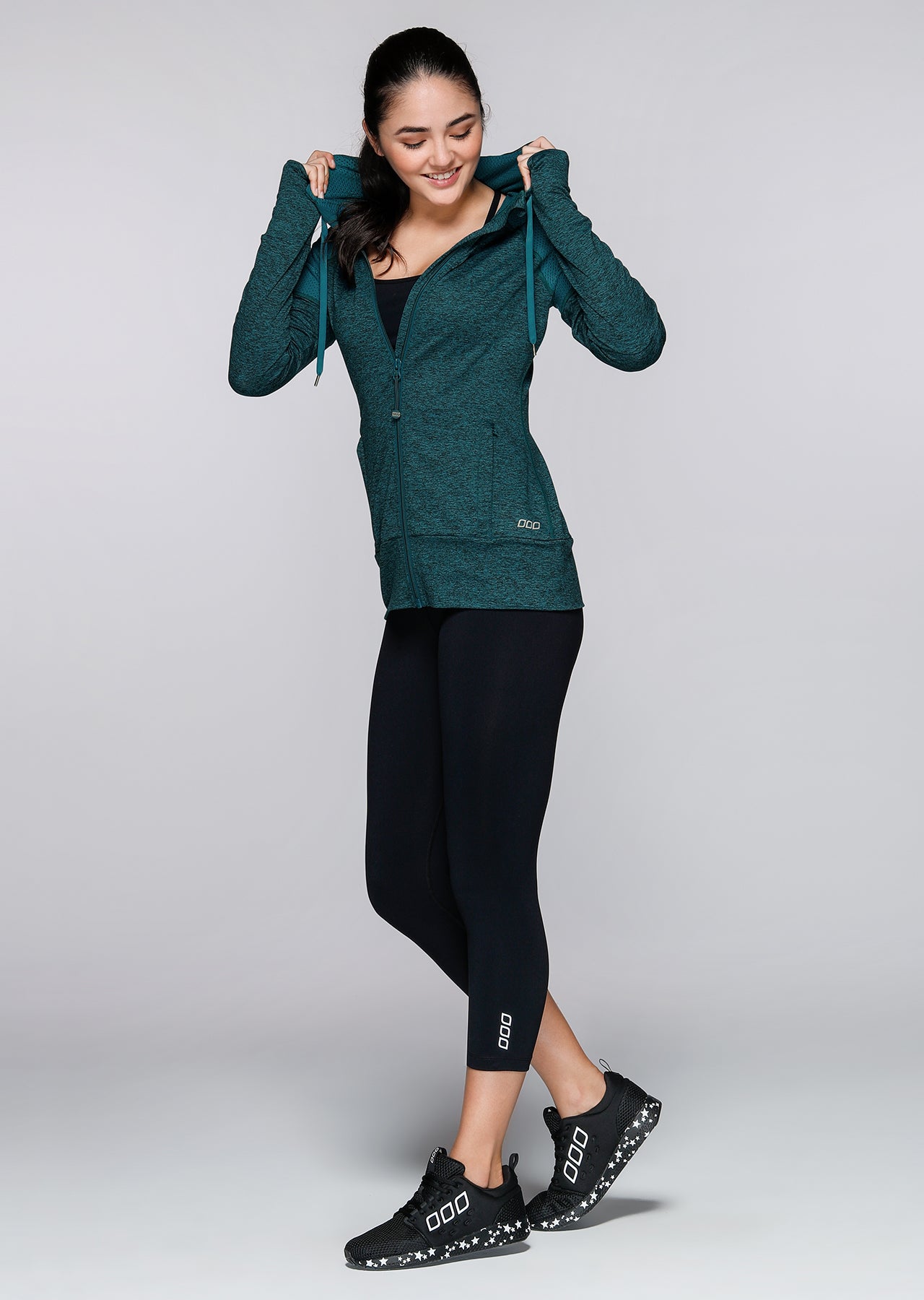 Lorna Jane Embrace L/Slv Maxum - Everteal Marl