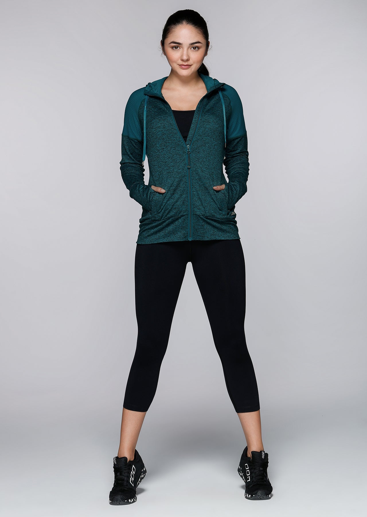 Lorna Jane Embrace L/Slv Maxum - Everteal Marl