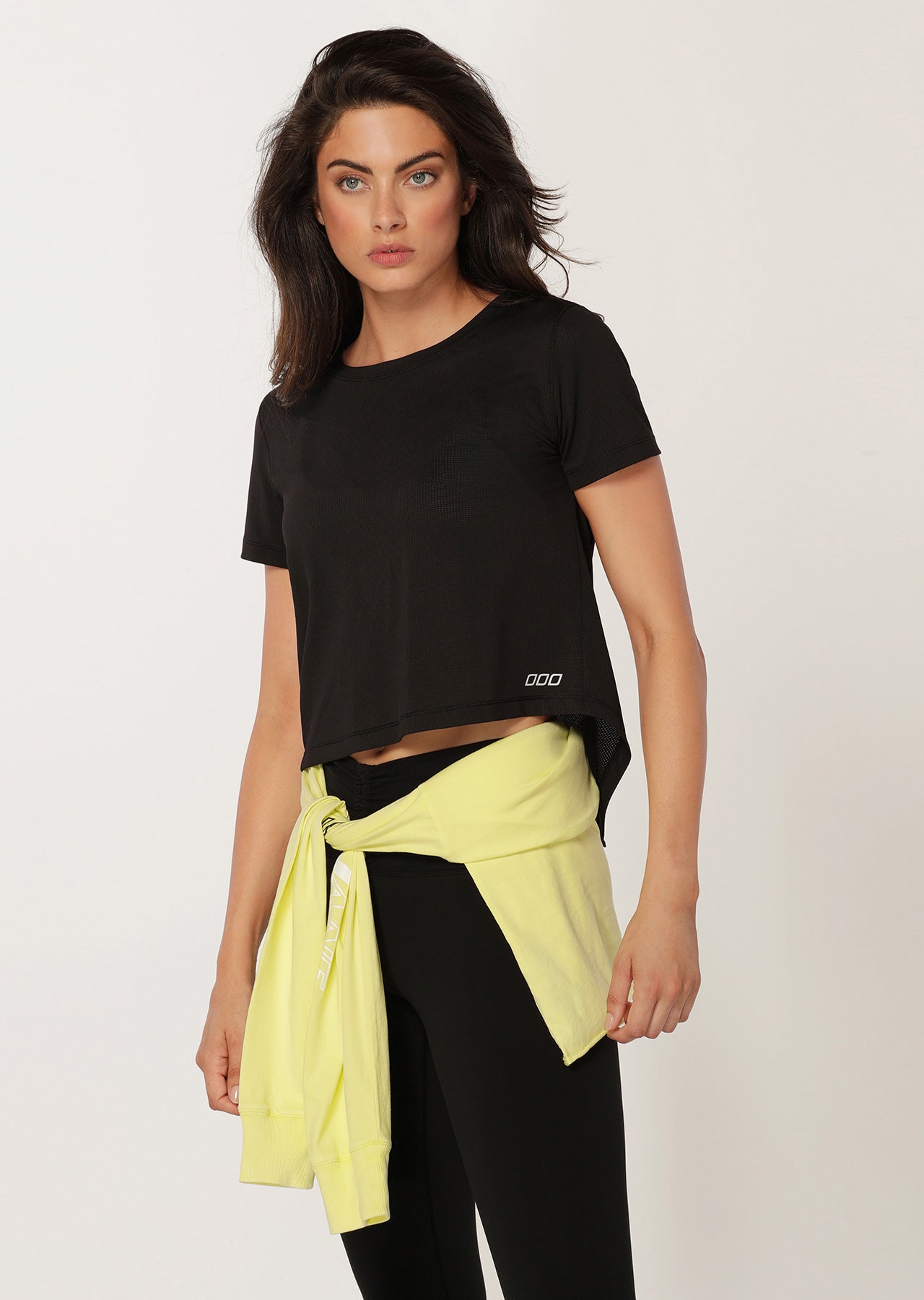 Lorna Jane Emphasise Cropped Excel Tee - Black