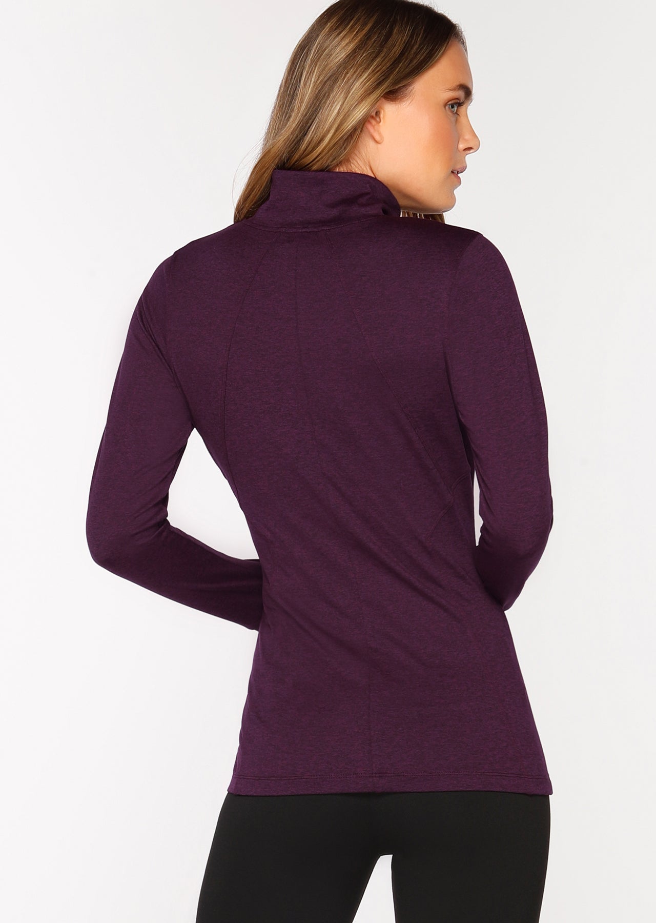 Lorna Jane Endurance Active Zip Thru - Dark Grape Marl