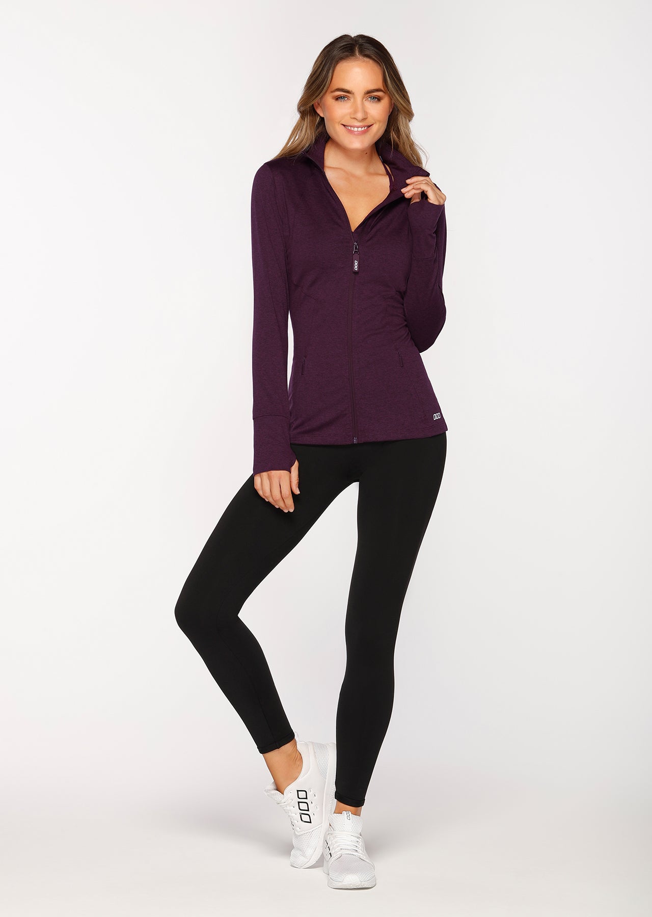 Lorna Jane Endurance Active Zip Thru - Dark Grape Marl