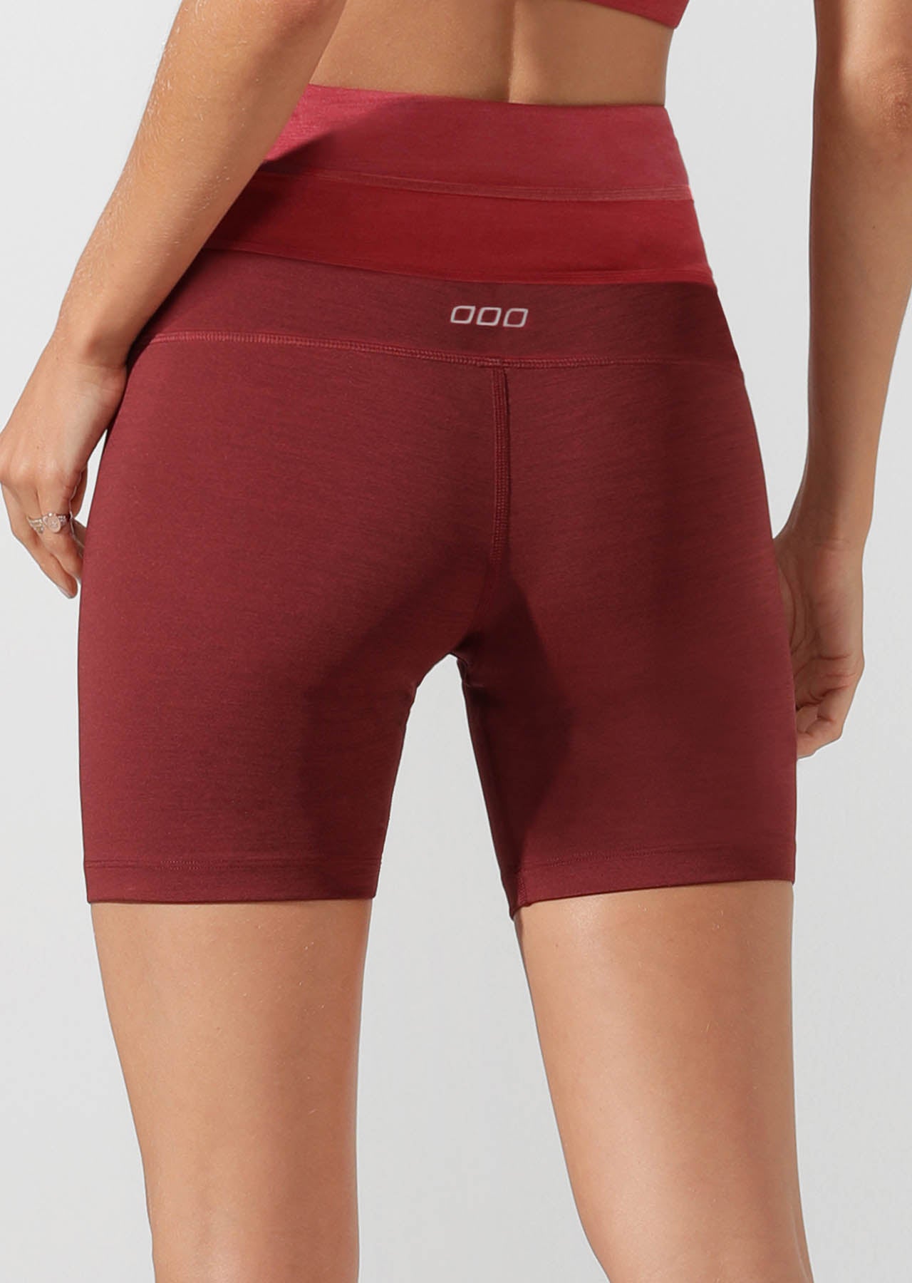 Lorna Jane Energise Core Bike Shorts - Dark Red Marl