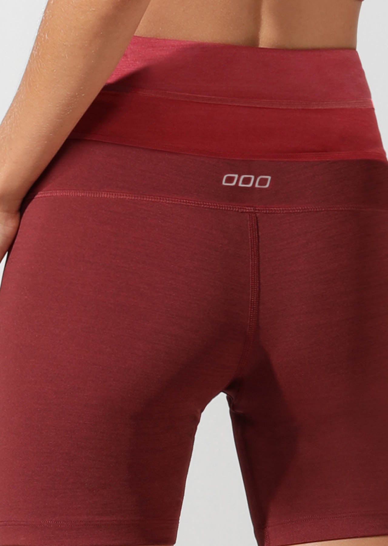 Lorna Jane Energise Core Bike Shorts - Dark Red Marl