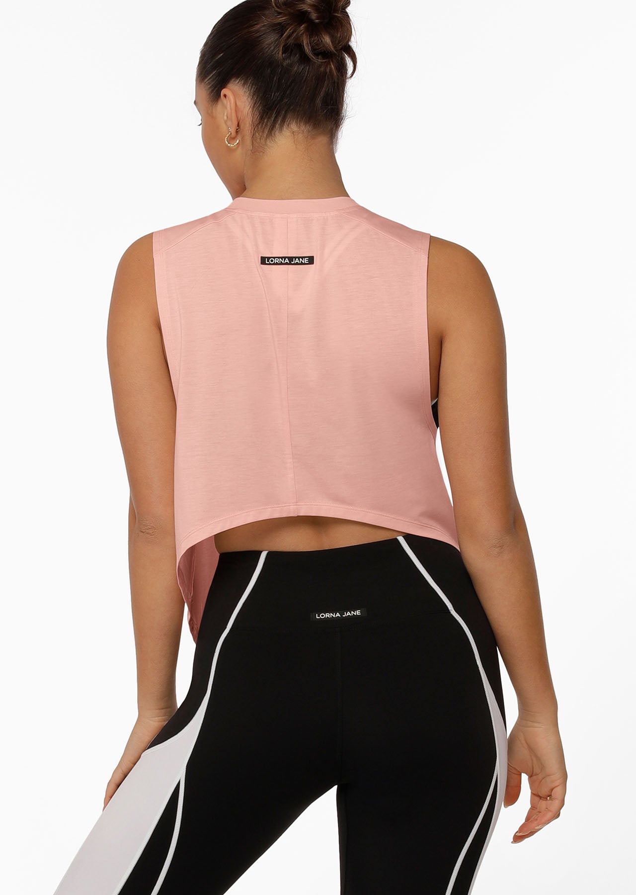 Lorna Jane Energize Cropped Active Tank - Shell Pink