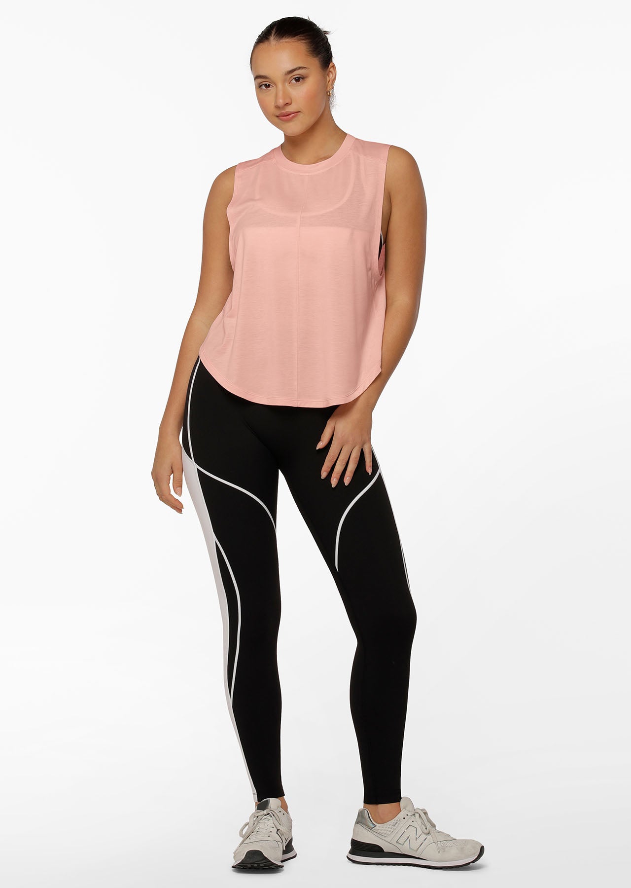 Lorna Jane Energize Cropped Active Tank - Shell Pink
