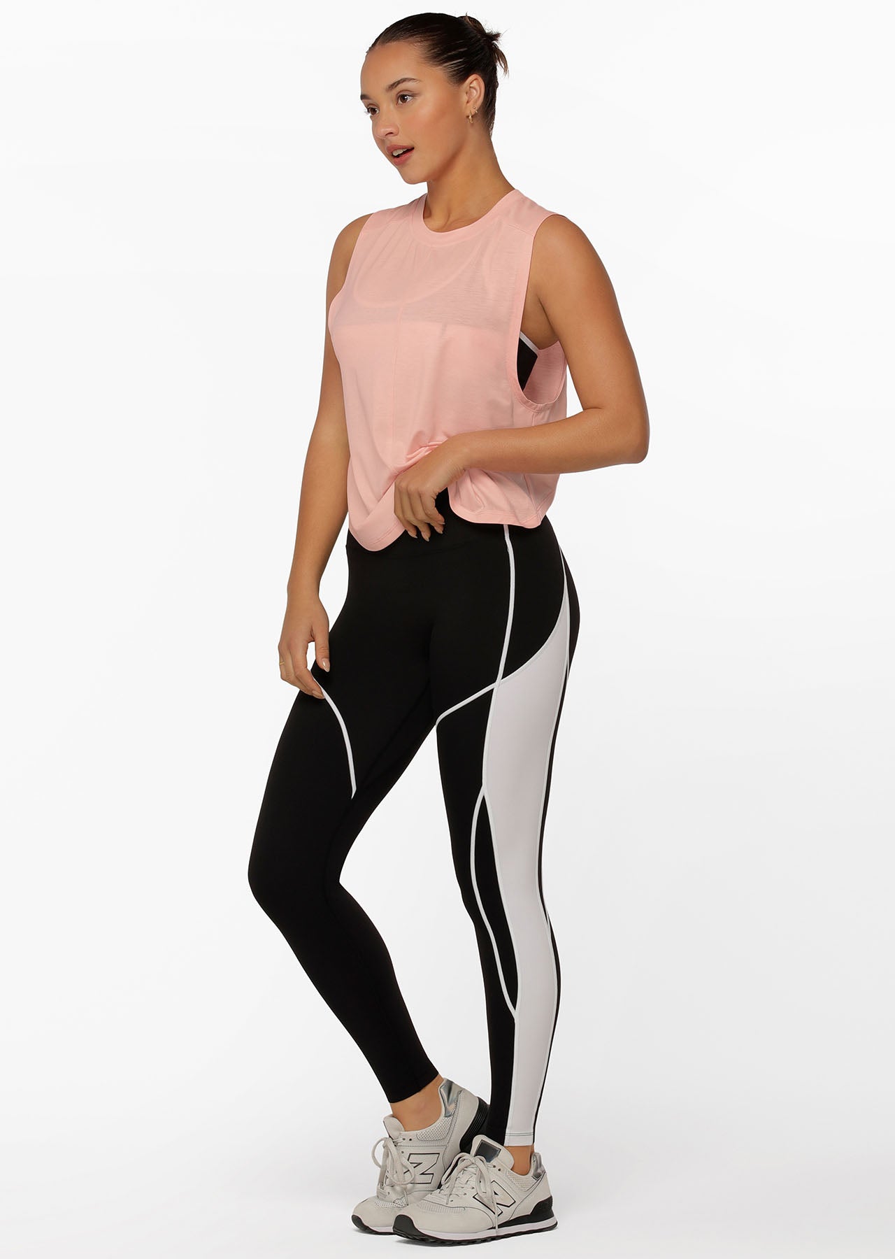 Lorna Jane Energize Cropped Active Tank - Shell Pink