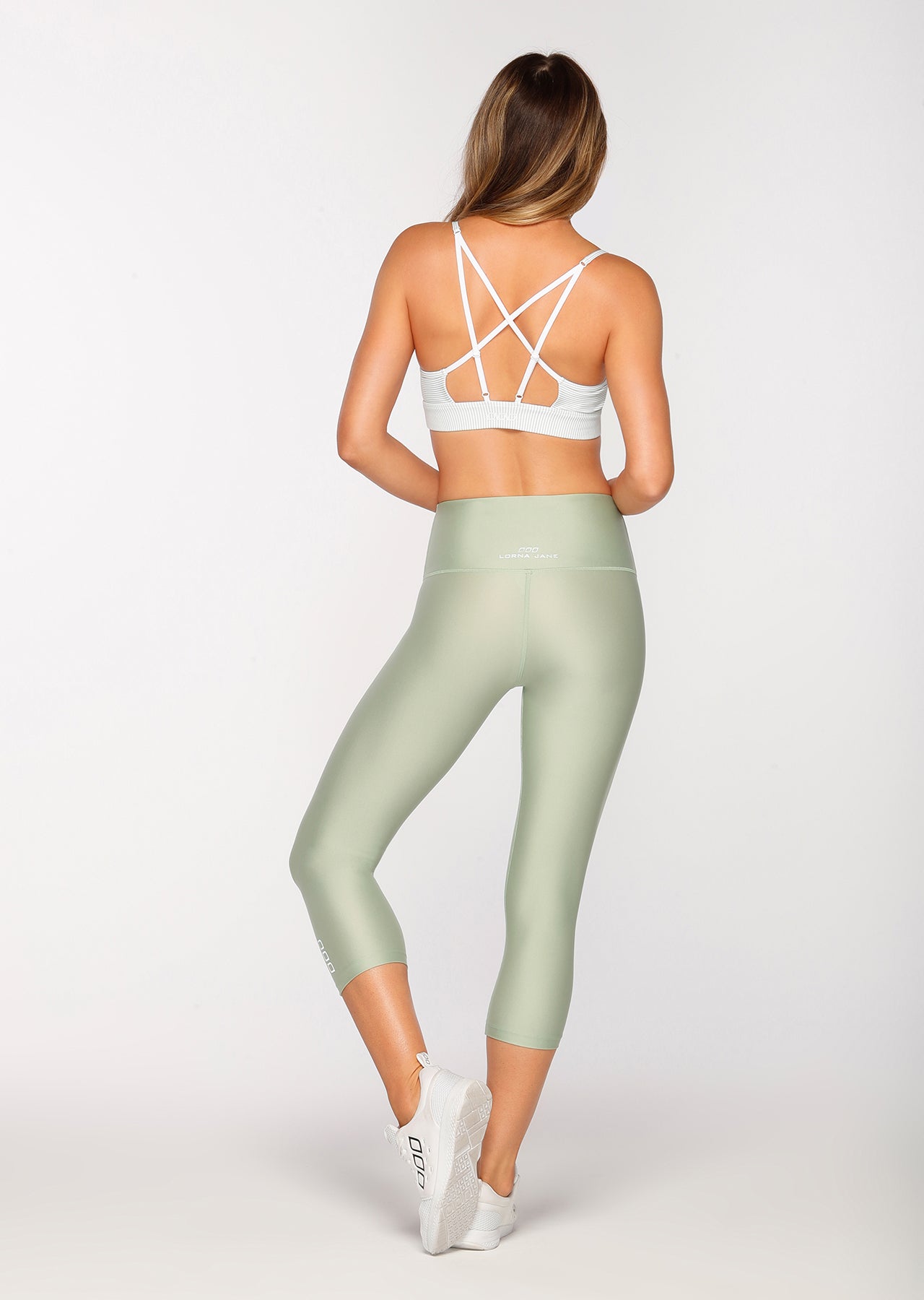 Lorna Jane Energy Sports Bra - Wild Mint/White