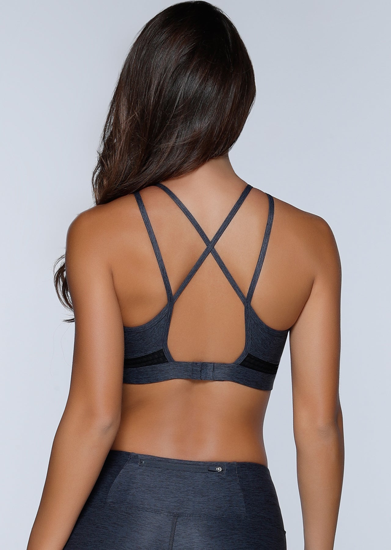 Lorna Jane Epic Sports Bra - Deep Grey/Black