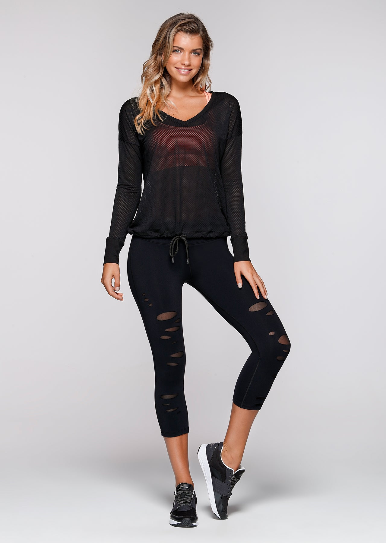 Lorna Jane Escape L/Slv Excel Top - Black