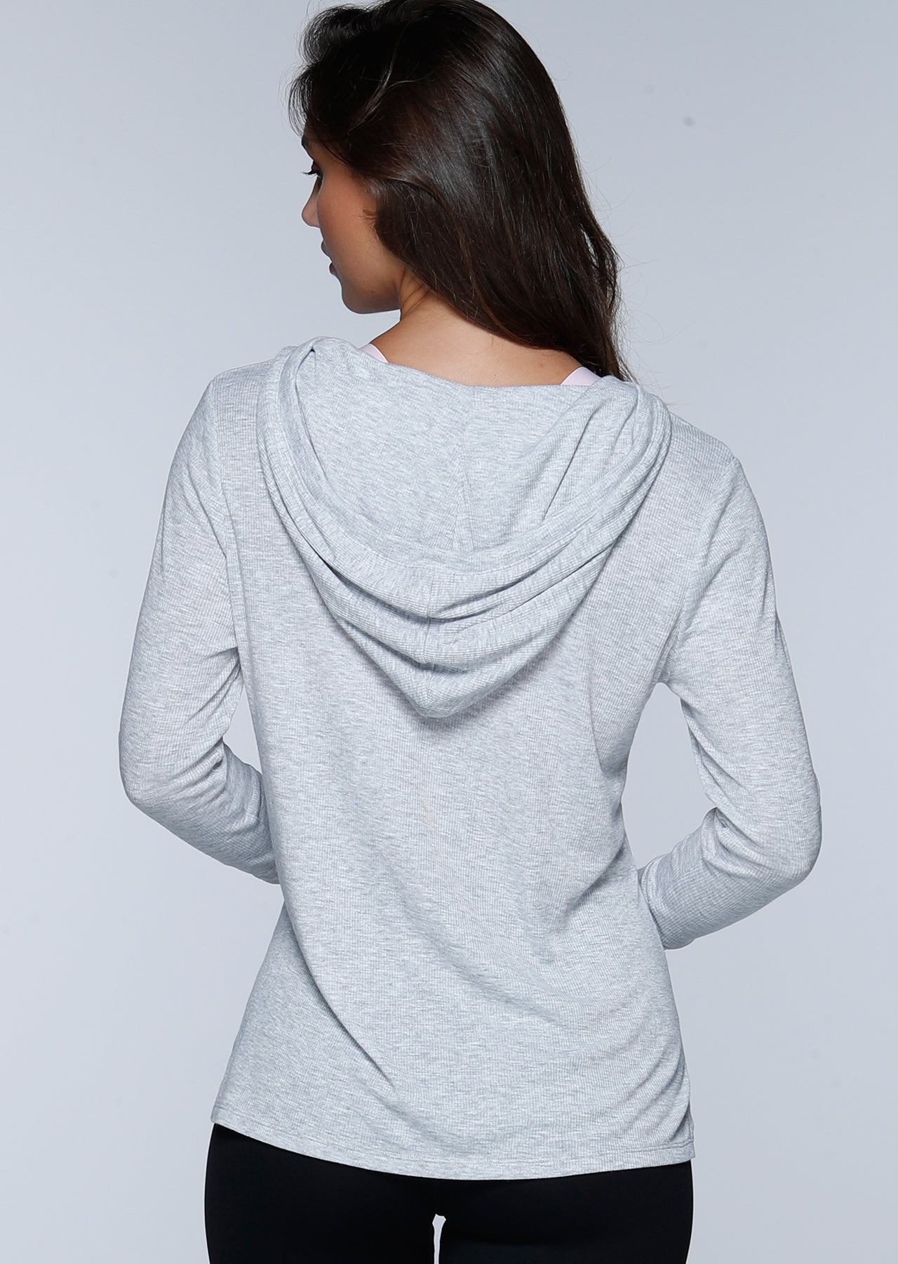 Lorna Jane Essential L/Slv Top - Light Grey Marl