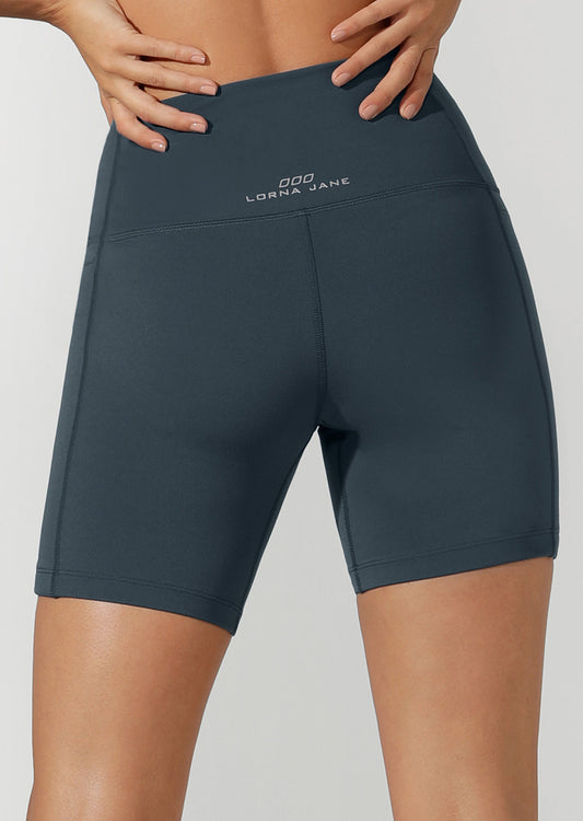 Lorna Jane Everyday Zip Short Tight - Pale Indigo