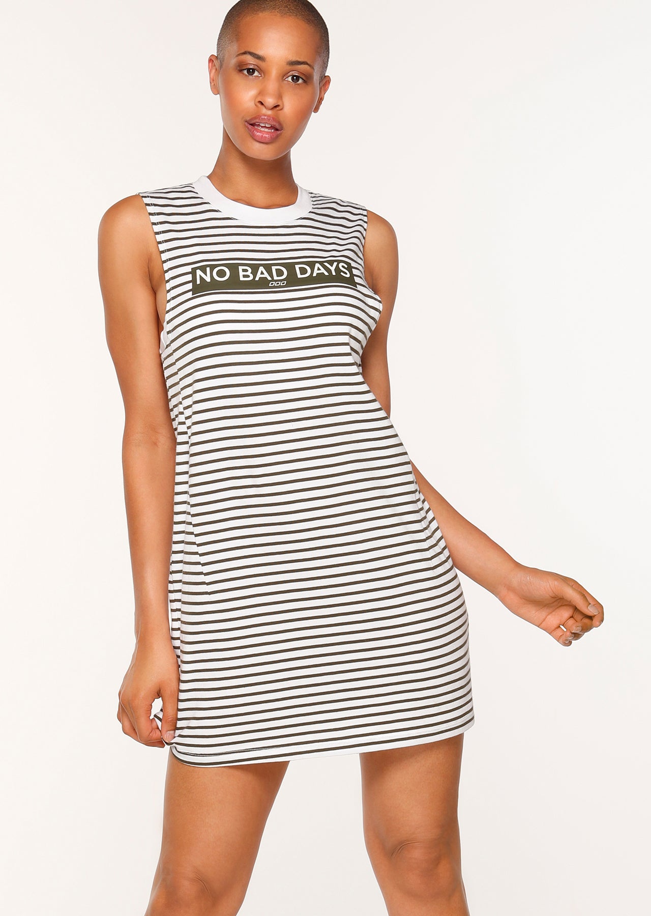 Lorna Jane Everywhere Dress - White/Luxury Green