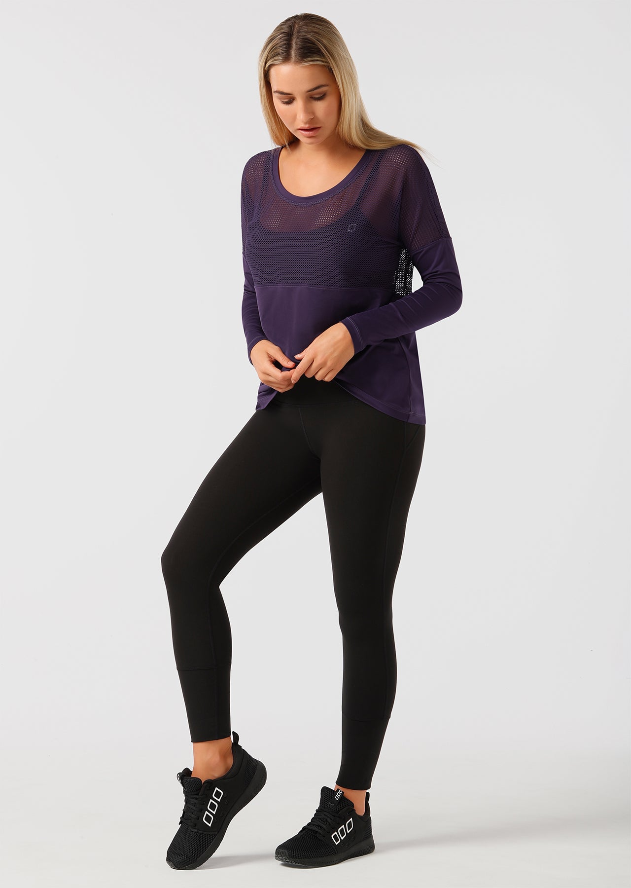 Lorna Jane Evolve L/Slv Excel Top - Night Violet