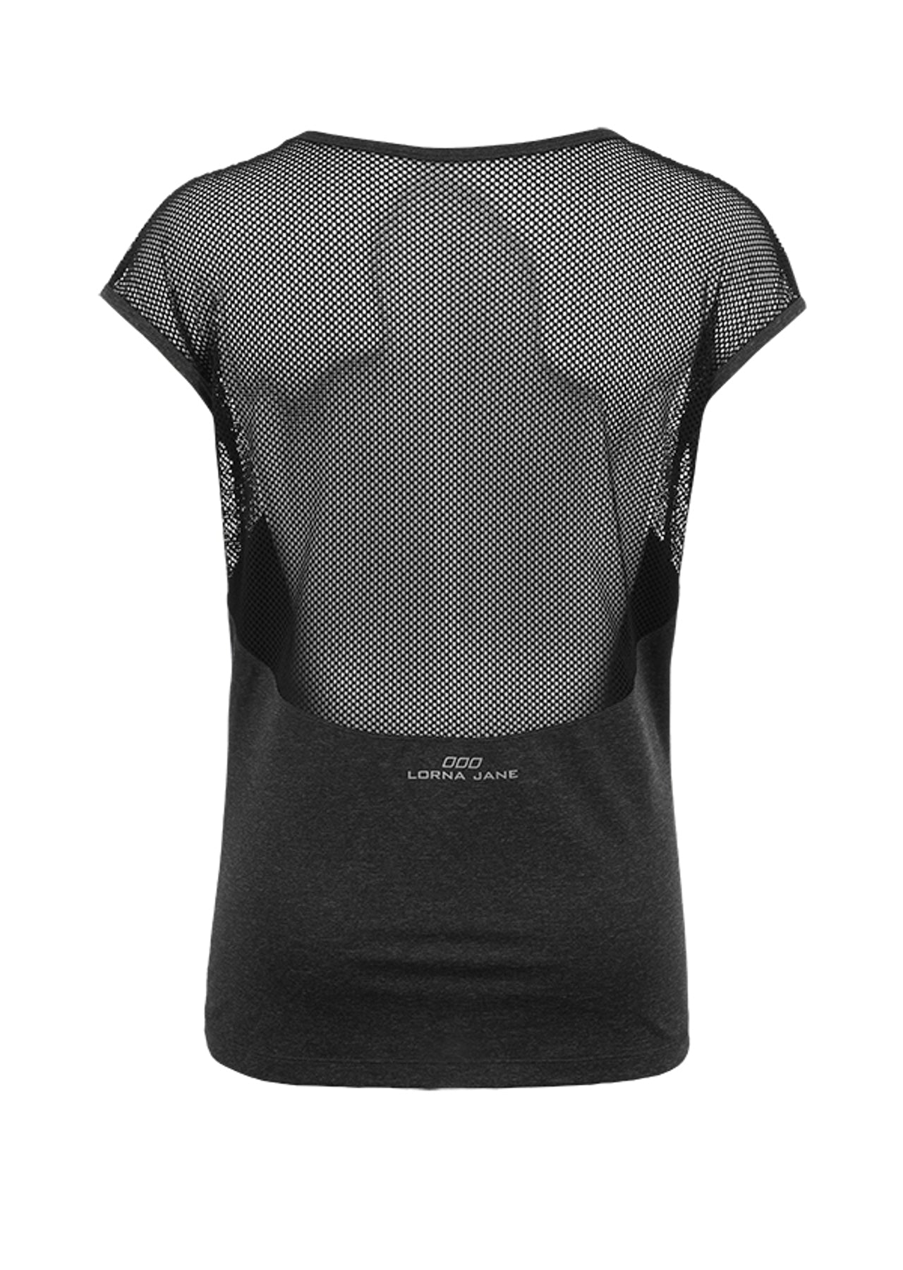 Lorna Jane Evolve S/Slv Excel T-Shirt - Black Marl
