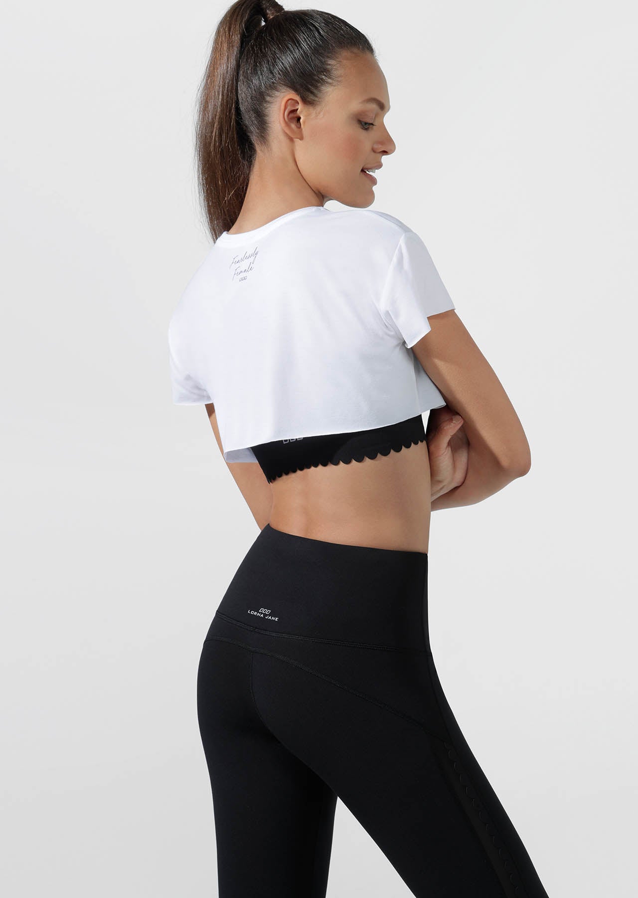 Lorna Jane Extreme Cropped Active Tee - White