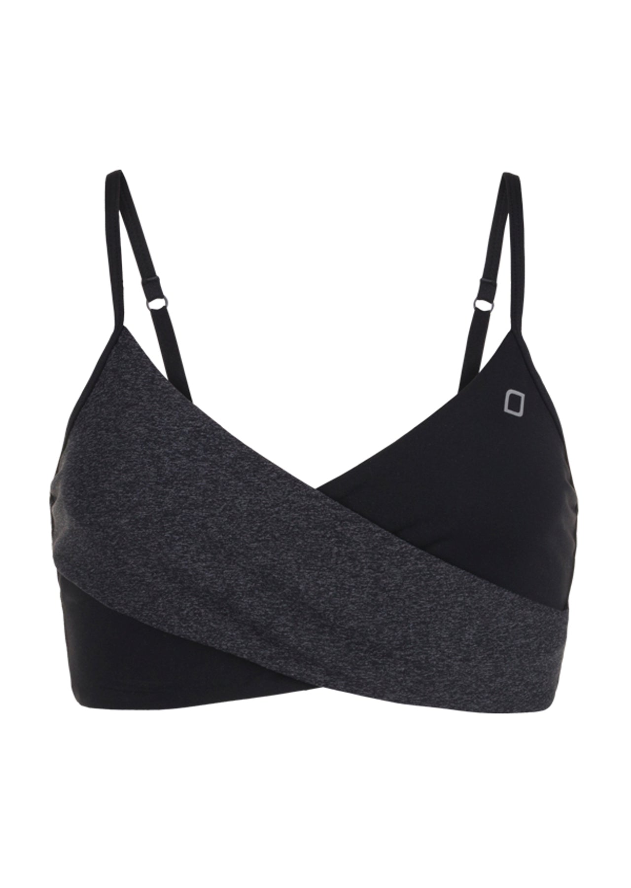 Lorna Jane Eyes On Me Sports Bra - Black/Black Marl