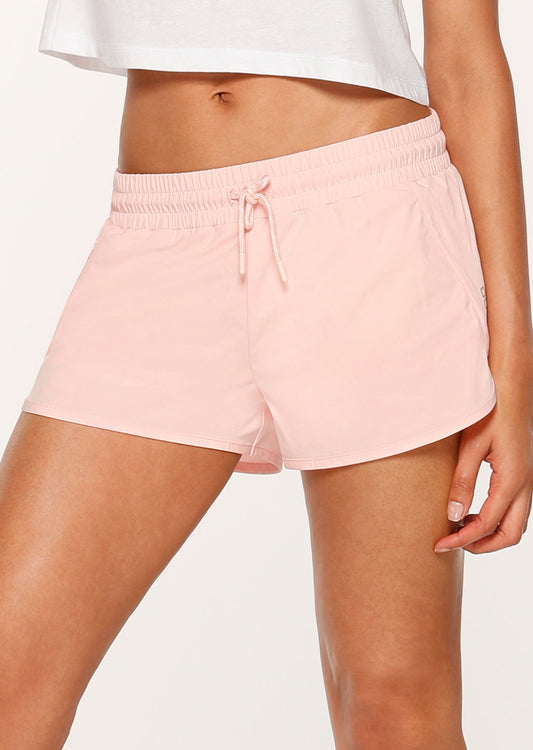 Lorna Jane Fast Pace Run Shorts - Pink Sand