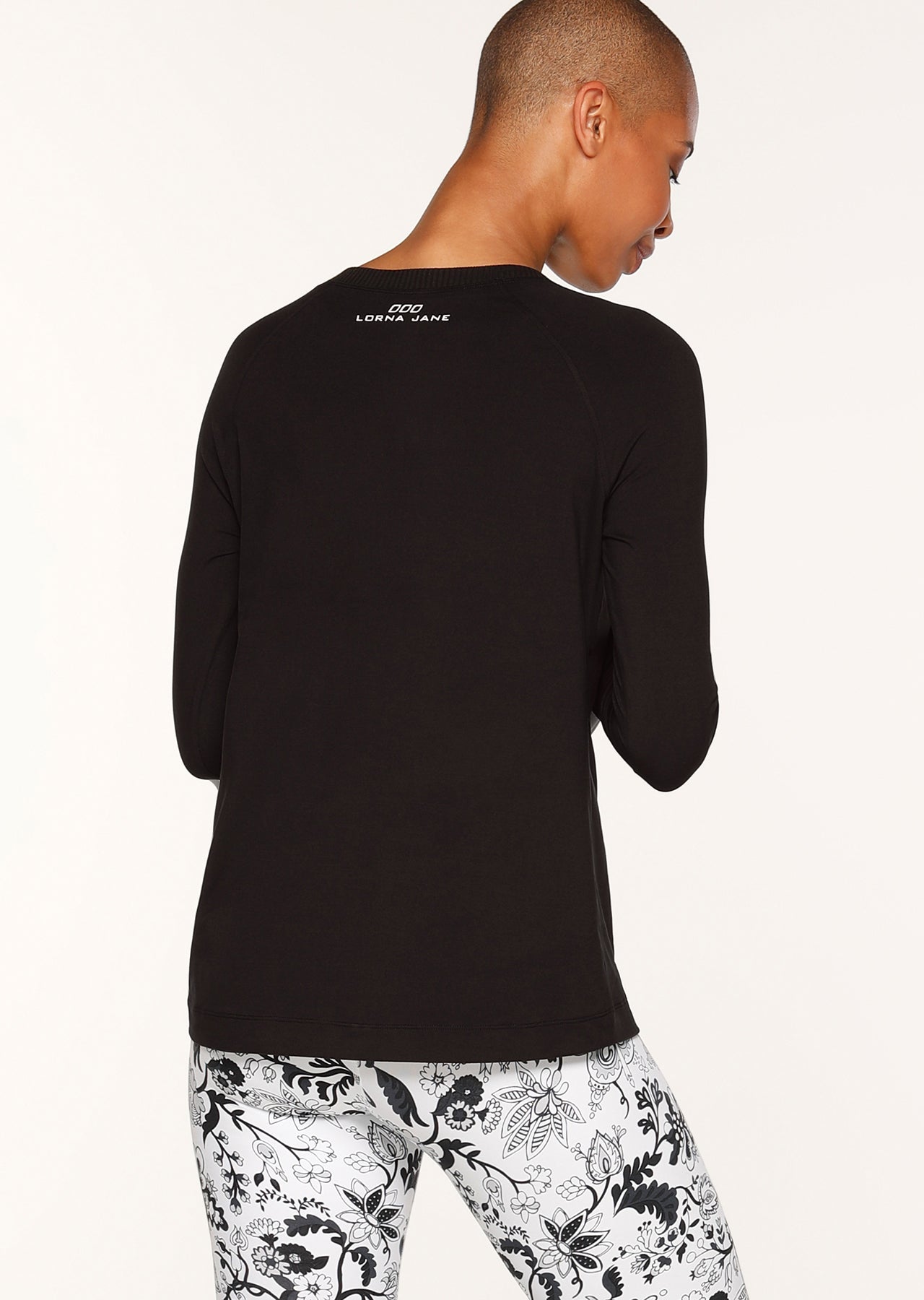 Lorna Jane Fast Paced L/Slv Top - Black