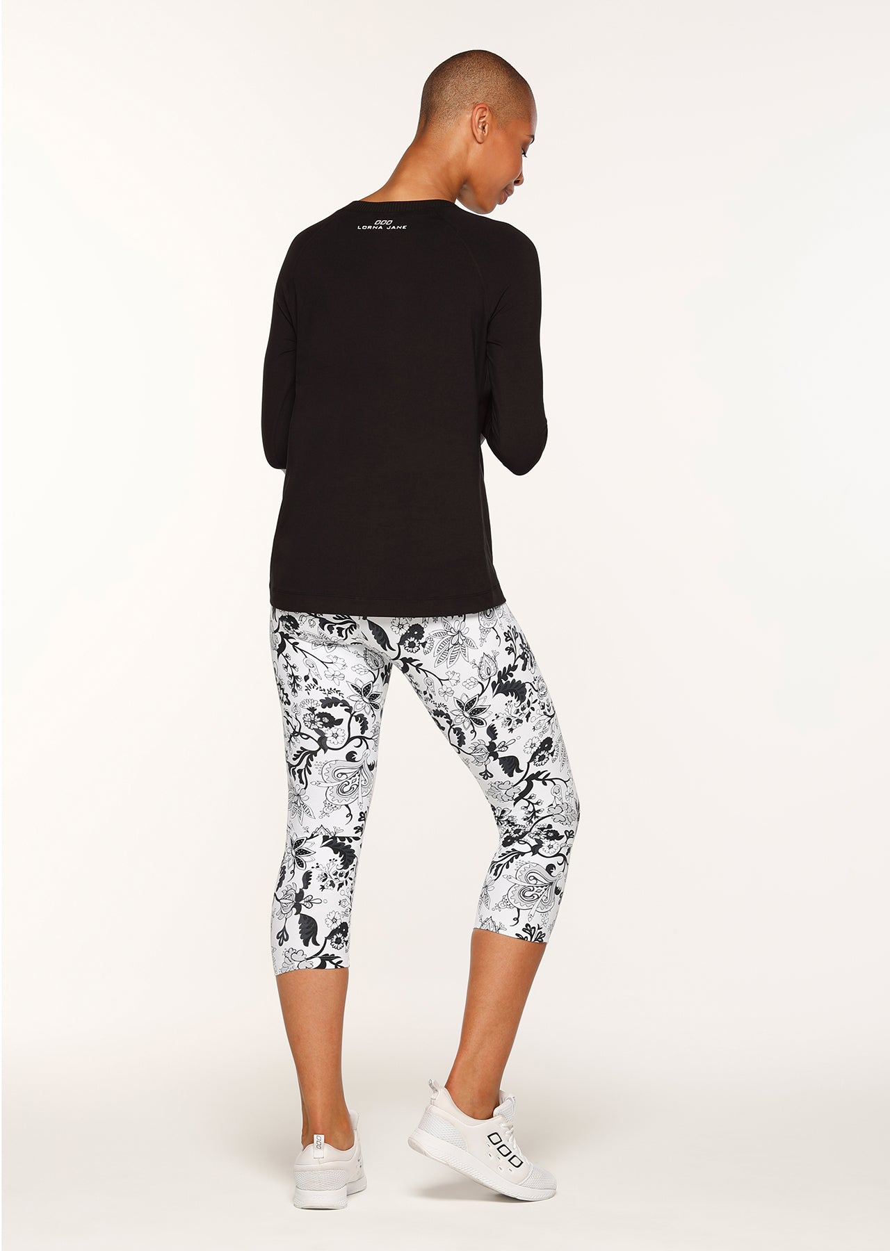 Lorna Jane Fast Paced L/Slv Top - Black