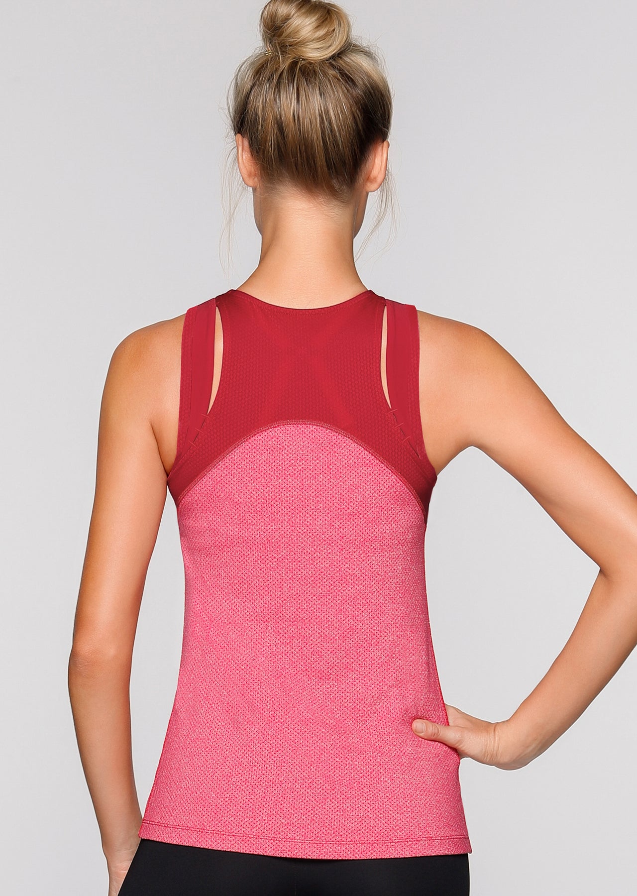 Lorna Jane Fast Track Excel Tank - Deep Red Marl