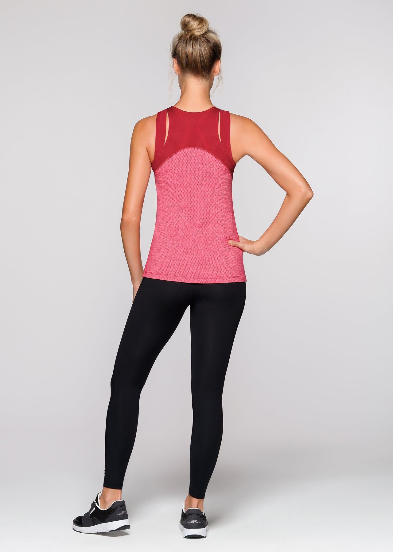 Lorna Jane Fast Track Excel Tank - Deep Red Marl