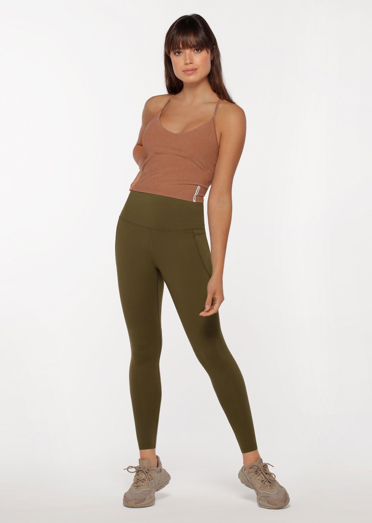 Lorna Jane Fast Track Rib Active Tank - Washed Autumn