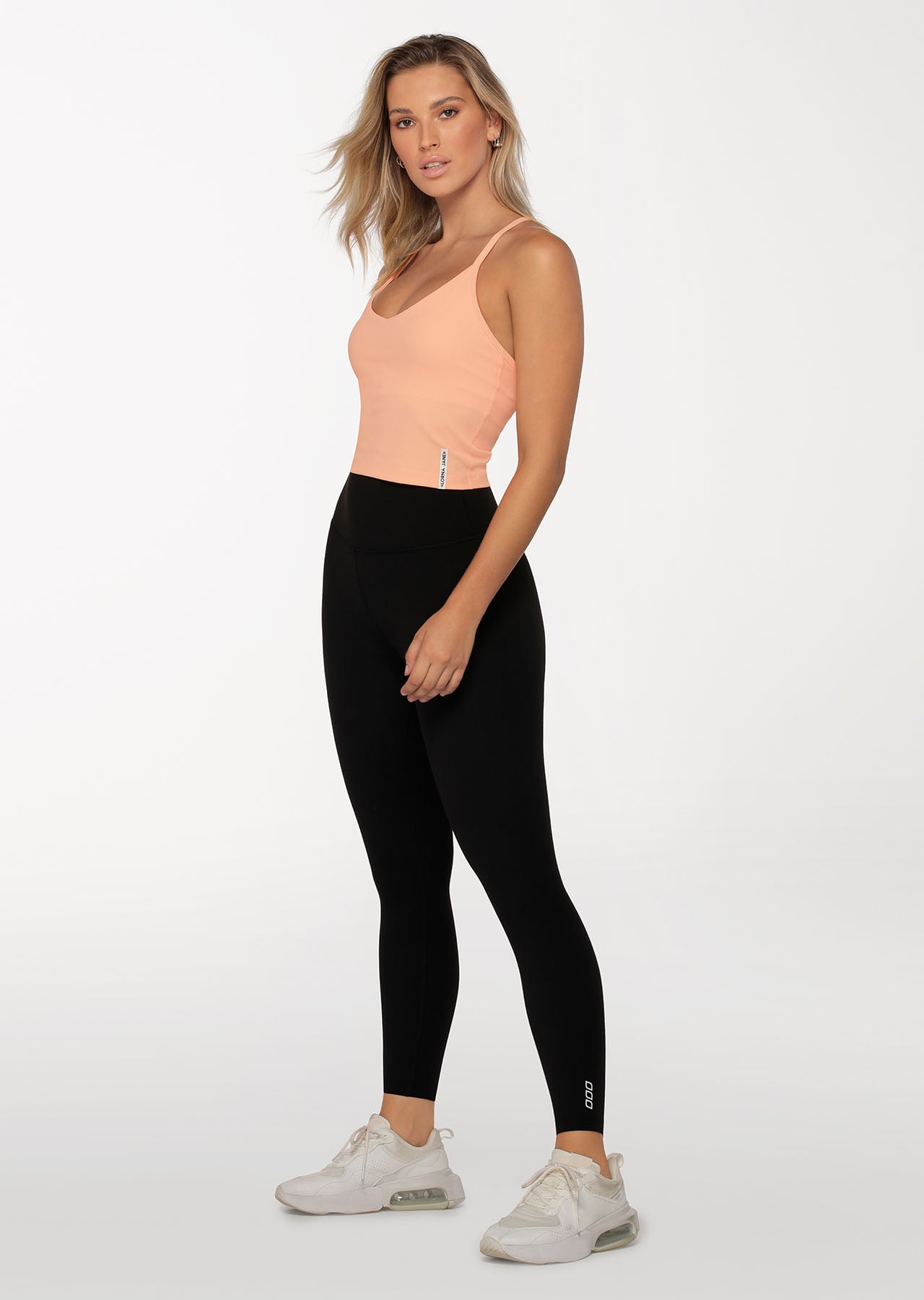 Lorna Jane Fast Track Rib Active Tank - Hot Apricot