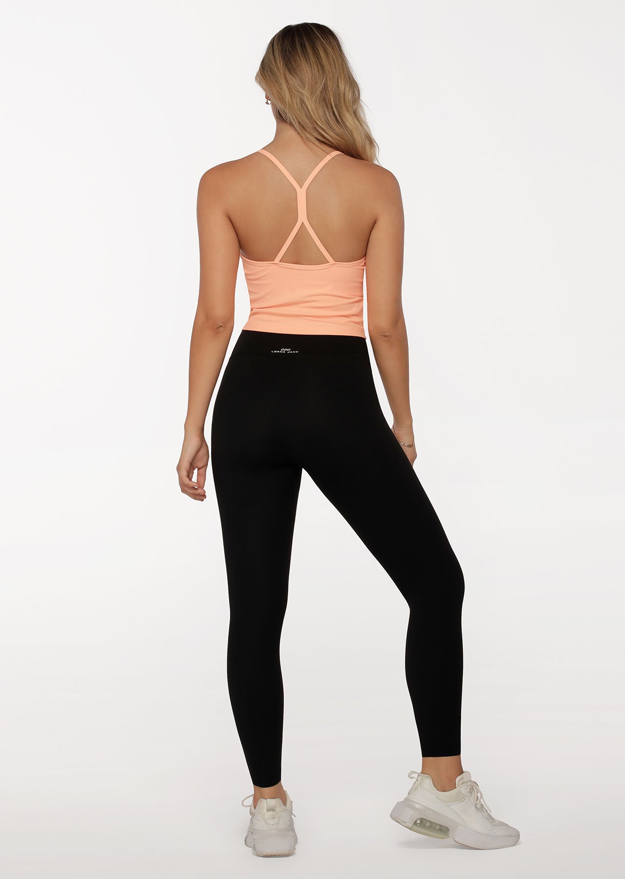 Lorna Jane Fast Track Rib Active Tank - Hot Apricot