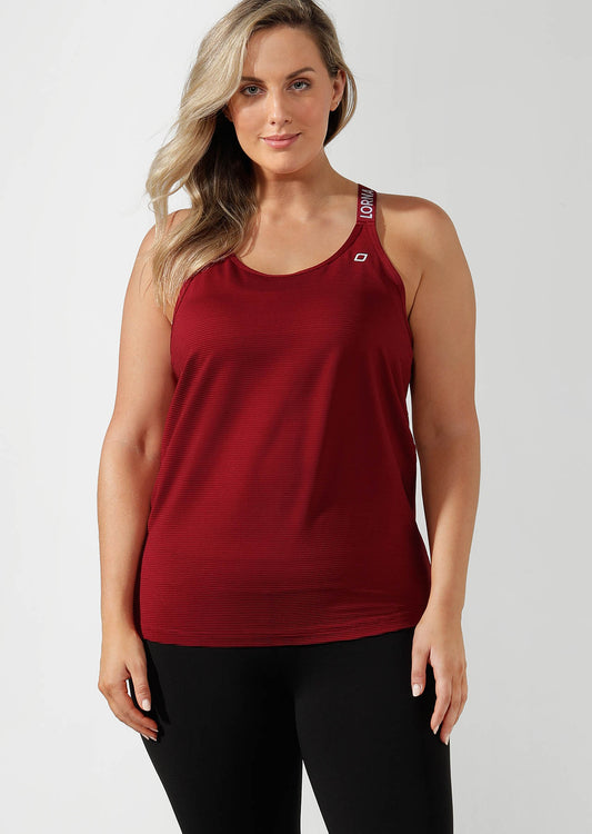 Lorna Jane Faster Excel Tank - Cherry