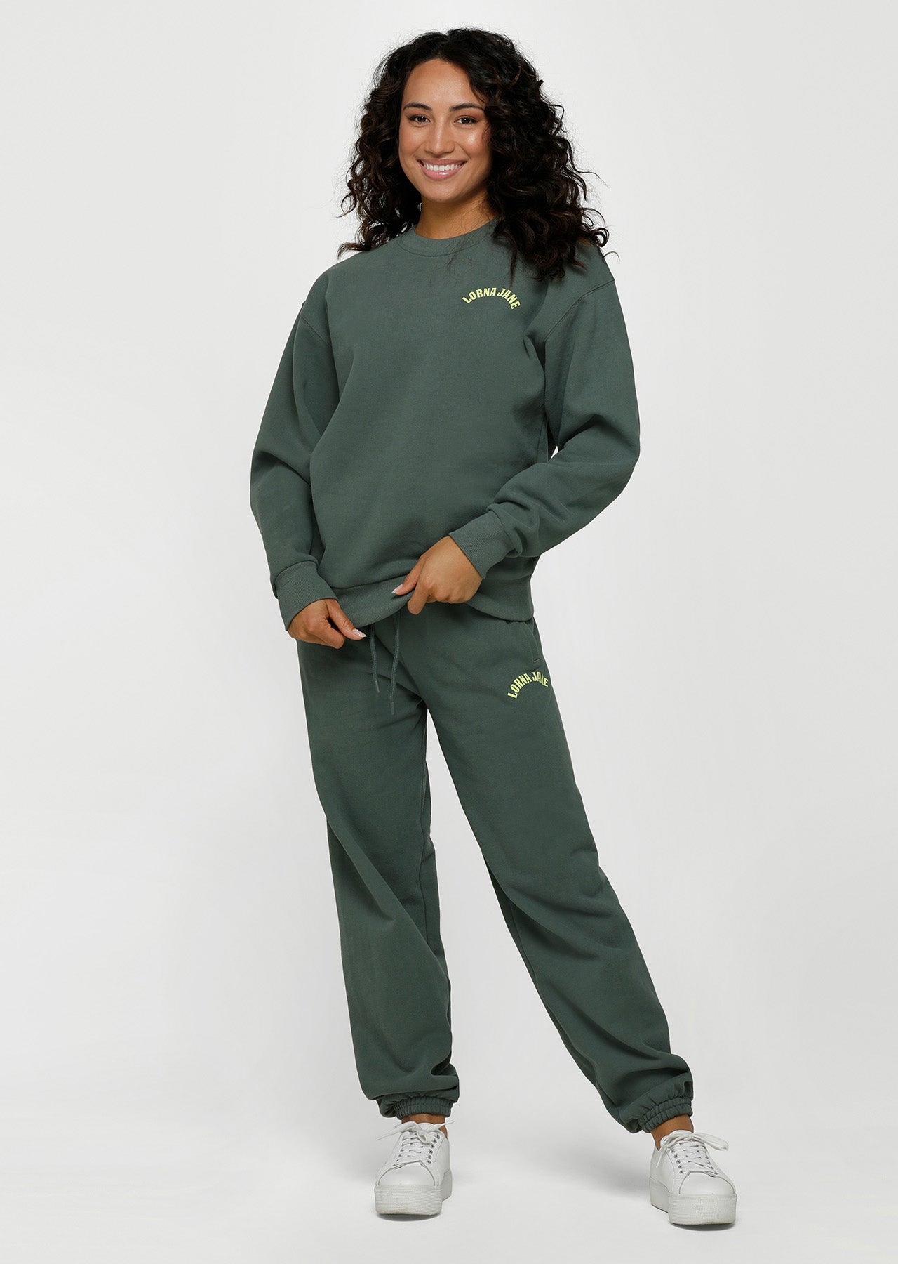 Lorna Jane Fastest Terry Track Pants - Military