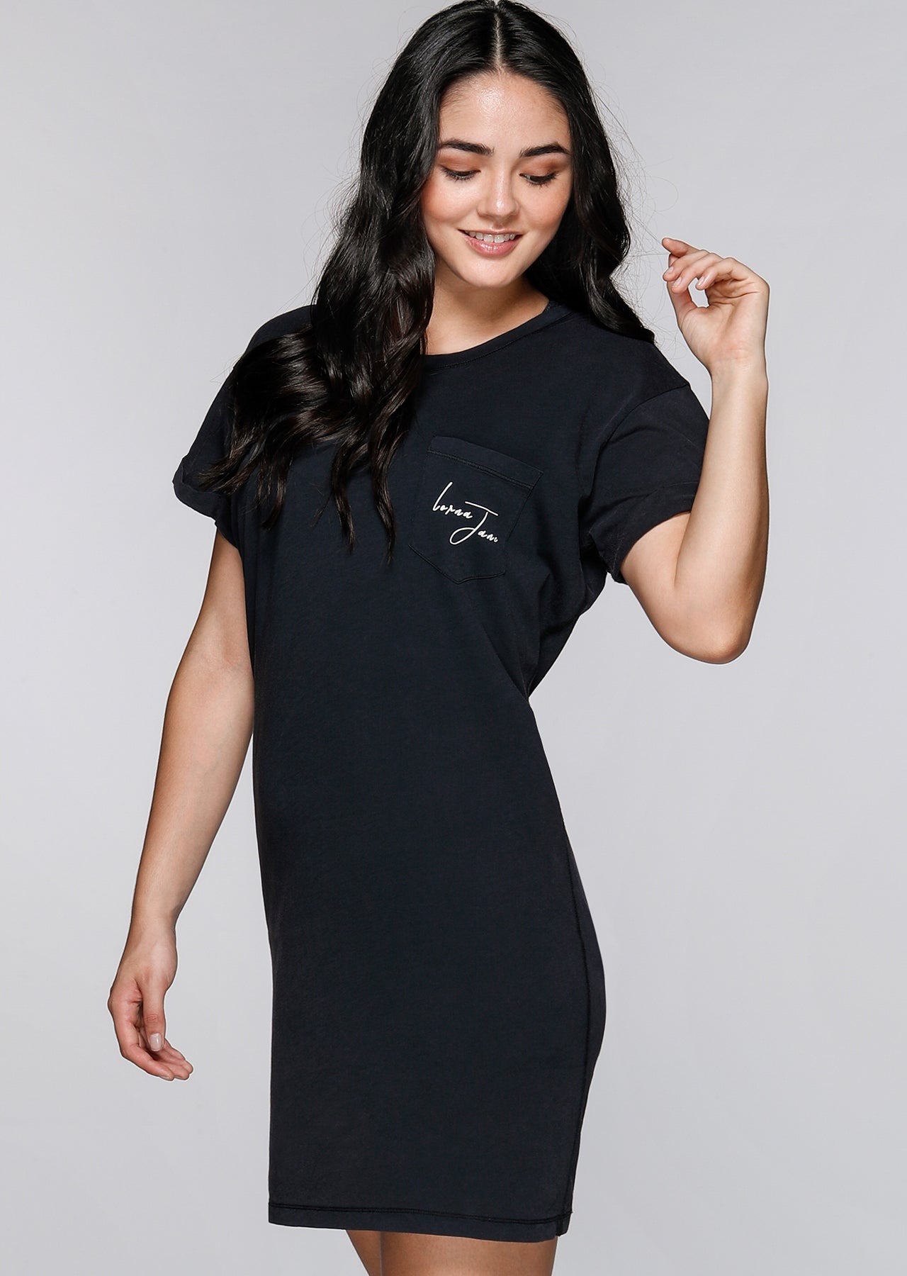 Lorna Jane Fearless T-Shirt Dress - Black