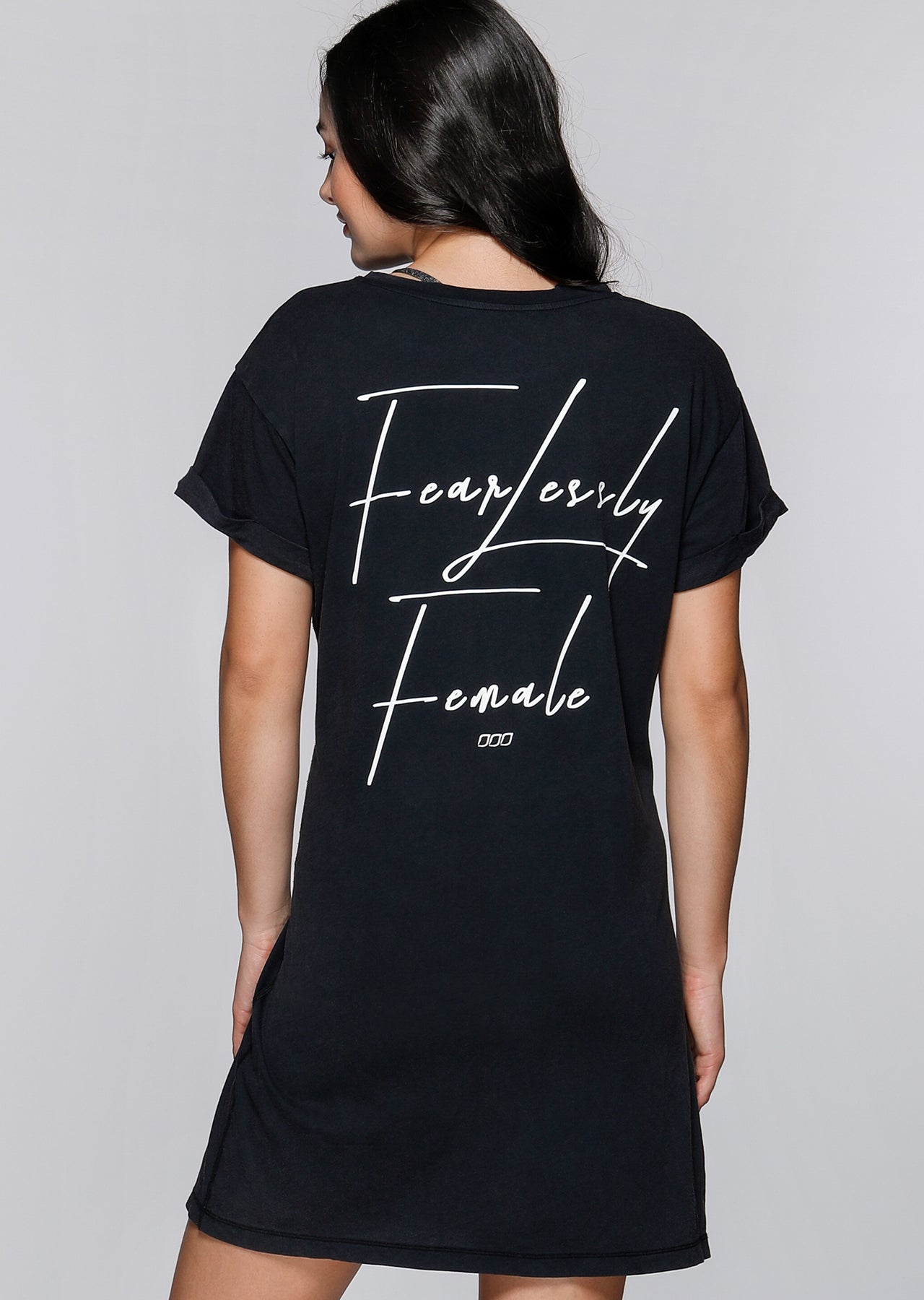 Lorna Jane Fearless T-Shirt Dress - Black