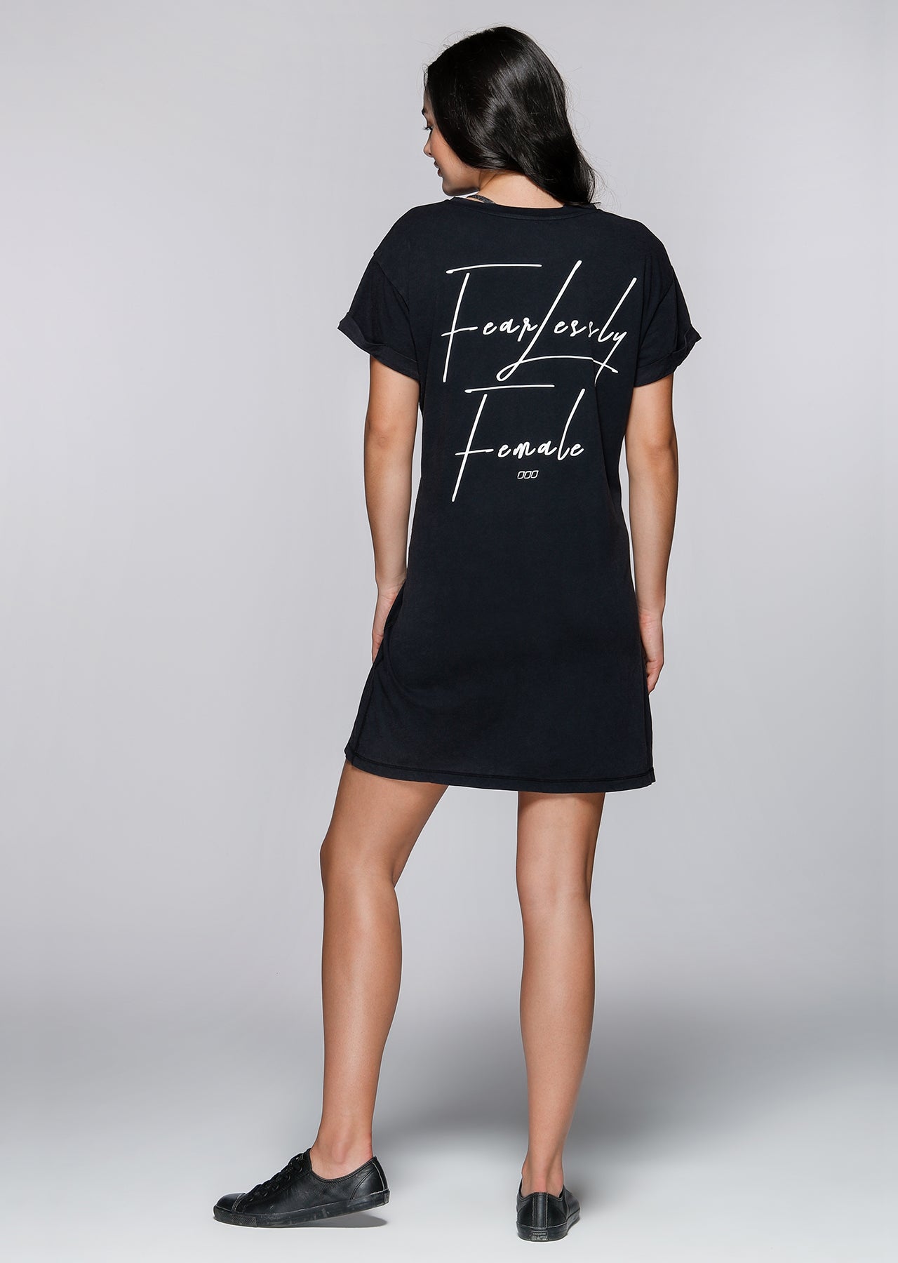 Lorna Jane Fearless T-Shirt Dress - Black