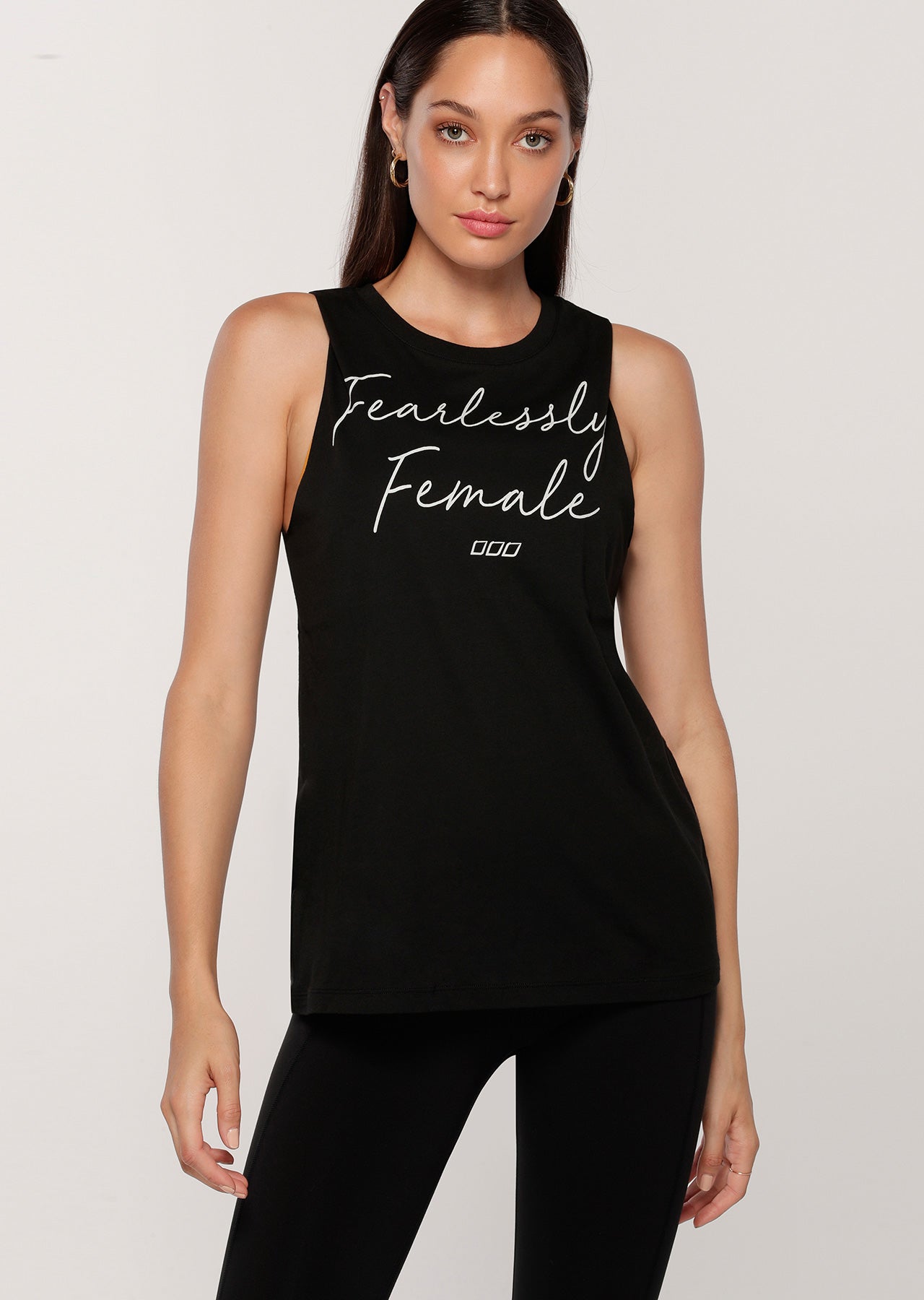 Lorna Jane Fearlessly Female Muscle Tank - Black