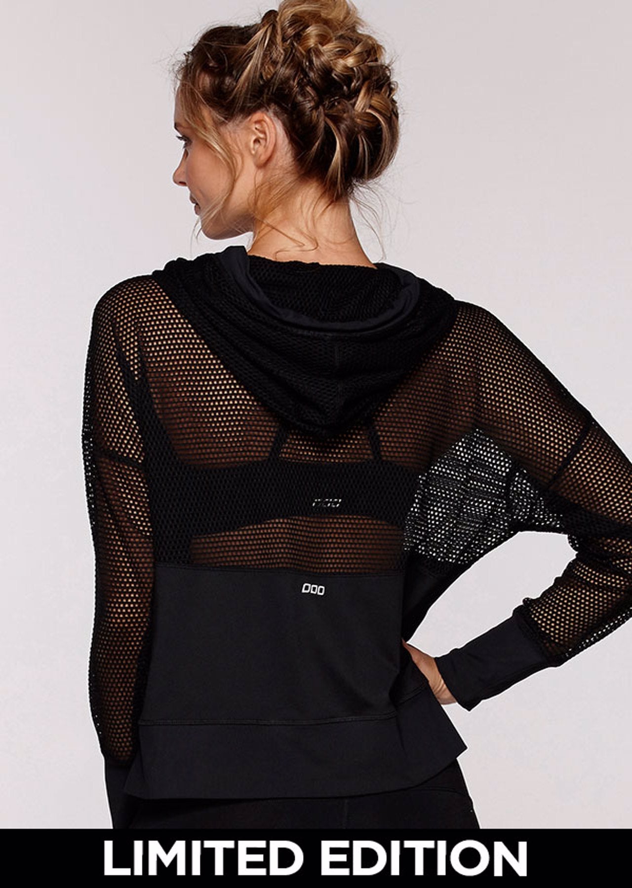 Lorna Jane Feel The Beat Cropped Hoodie - Black