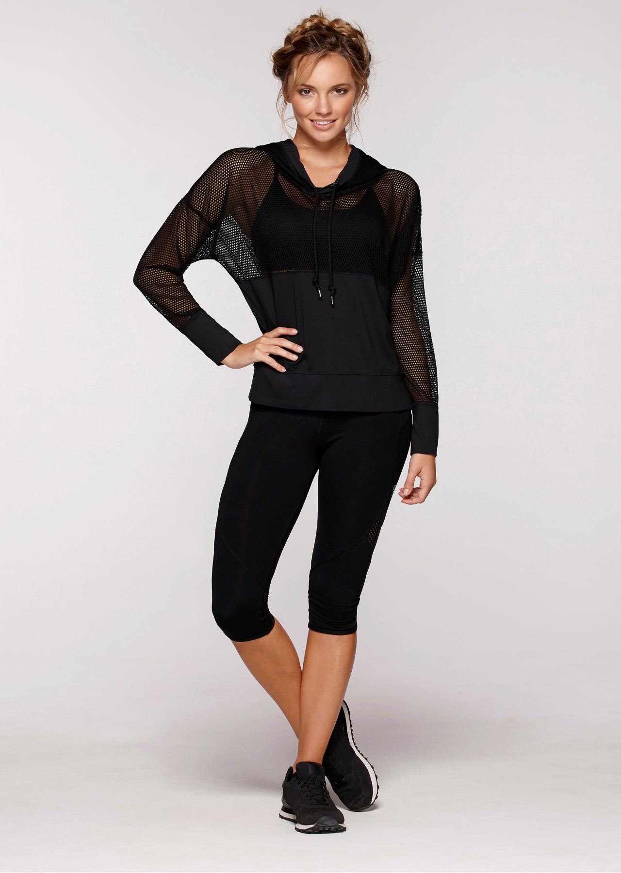 Lorna Jane Feel The Beat Cropped Hoodie - Black