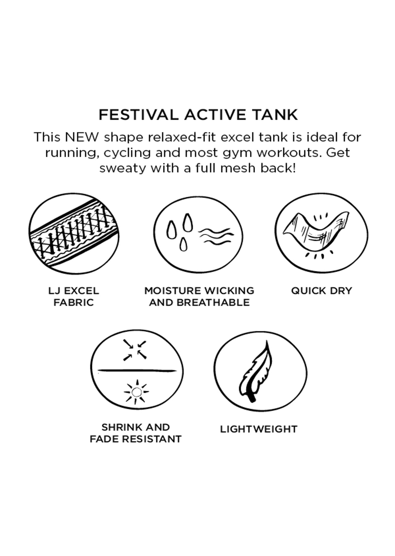 Lorna Jane Festival Active Tank - Calypso Marl