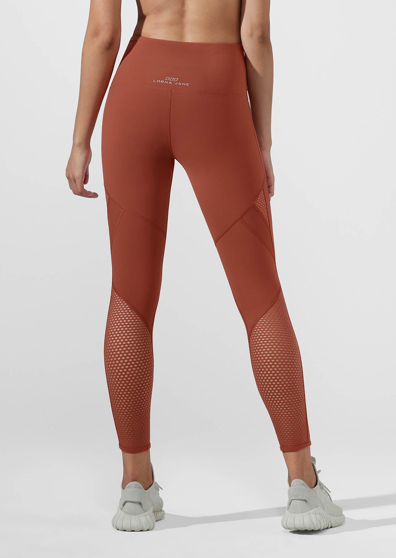 Lorna Jane Fierce Booty Support Ankle Biter Tight - RUST
