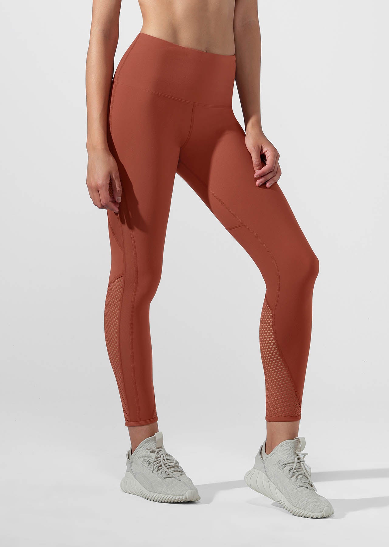 Lorna Jane Fierce Booty Support Ankle Biter Tight - RUST