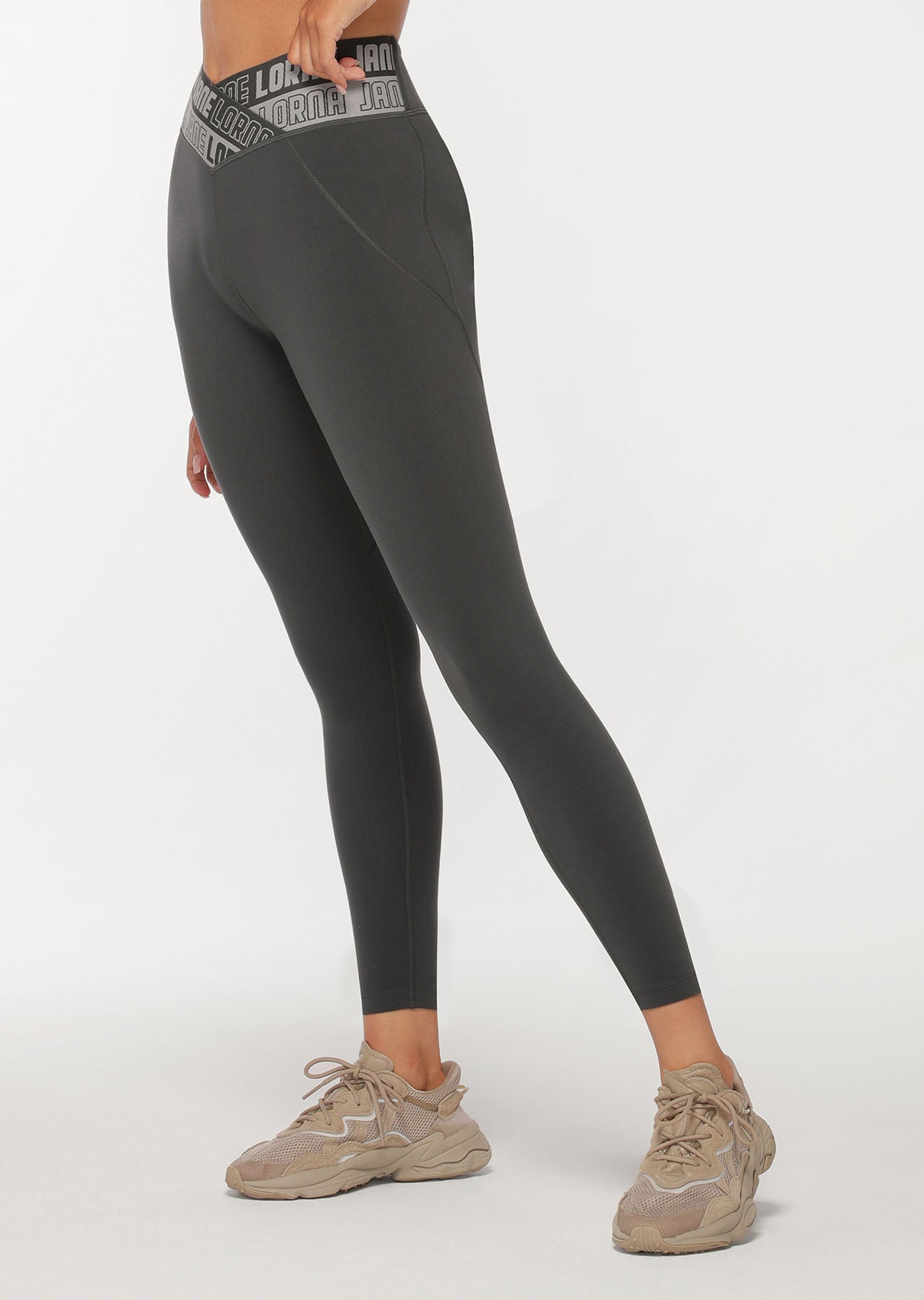 Lorna Jane Finesse Ankle Biter Leggings - Titanium