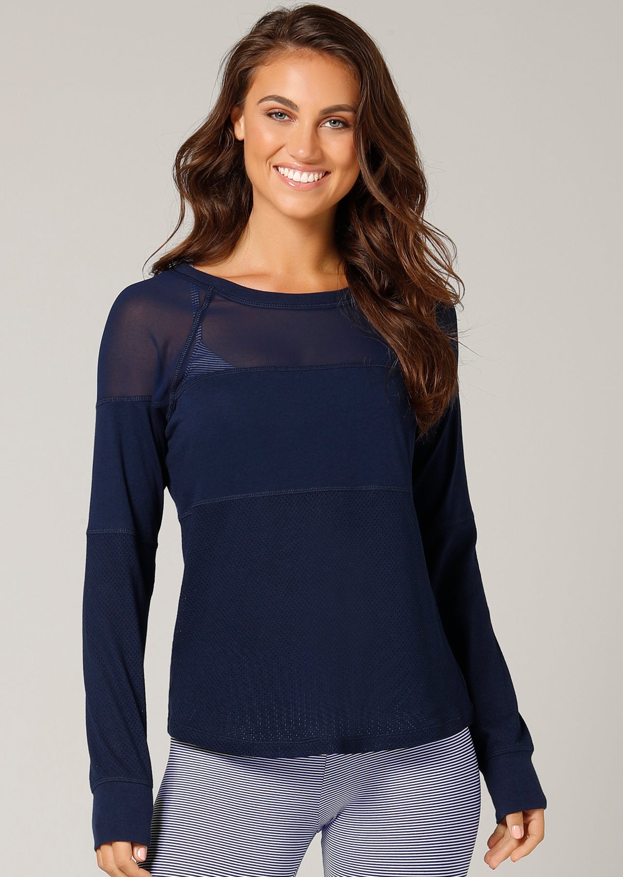Lorna Jane Finish Line L/Slv Top - Ink