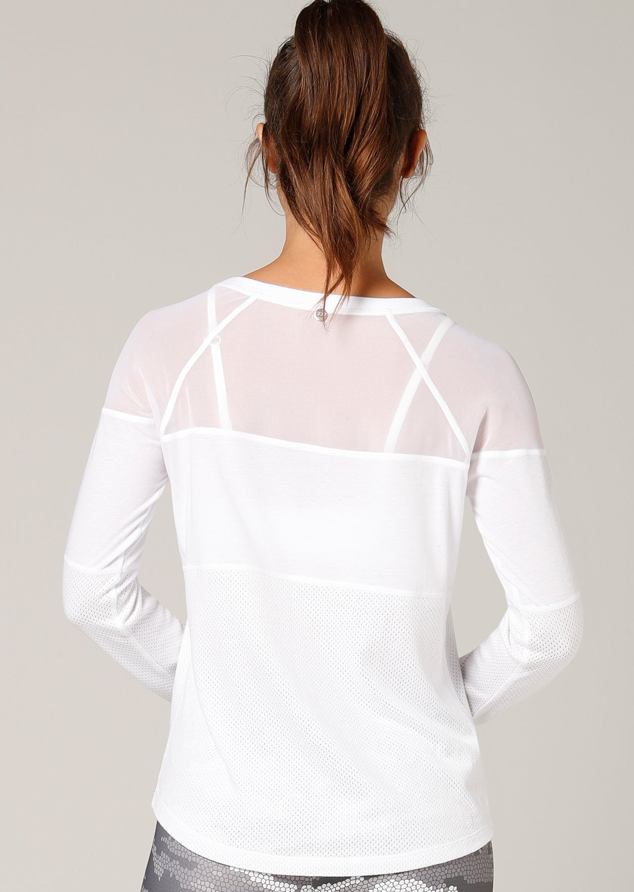 Lorna Jane Finish Line L/Slv Top - White