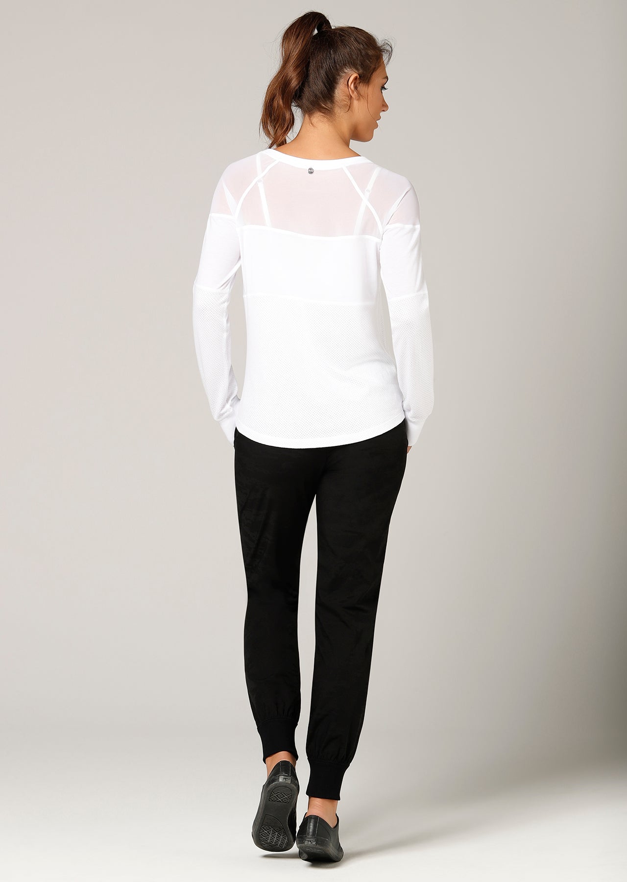 Lorna Jane Finish Line L/Slv Top - White