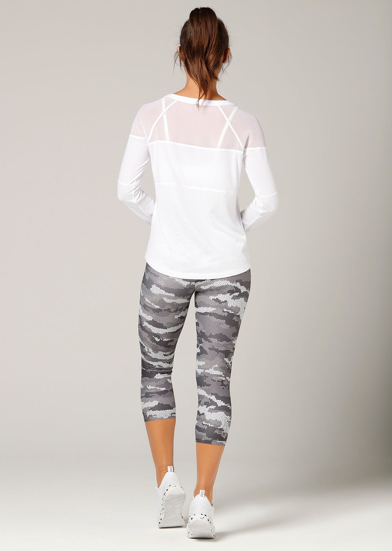 Lorna Jane Finish Line L/Slv Top - White